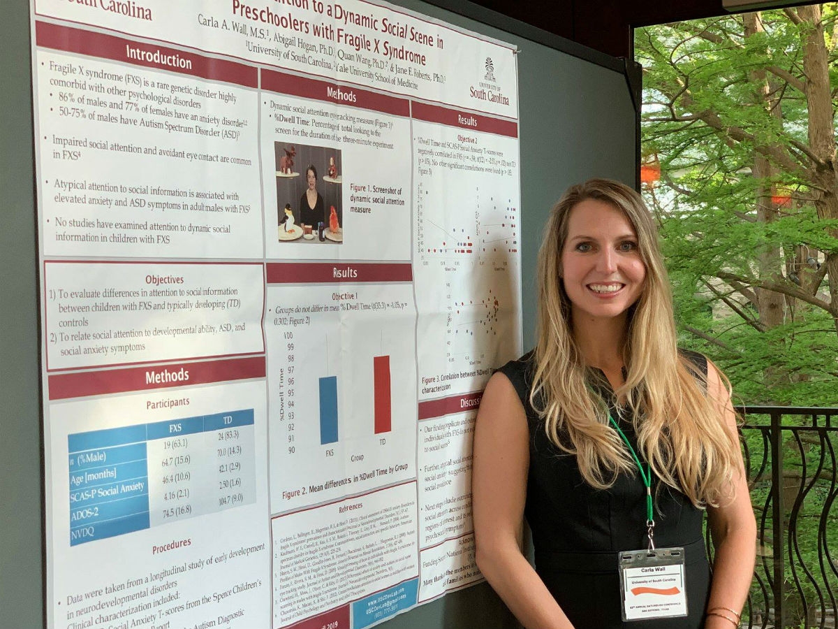 Carla Wall presenting a poster at the 2019 Gatlinburg Conference